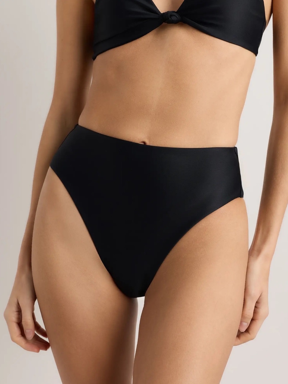 Quince Italian High-Rise High-Leg Bikini Bottom